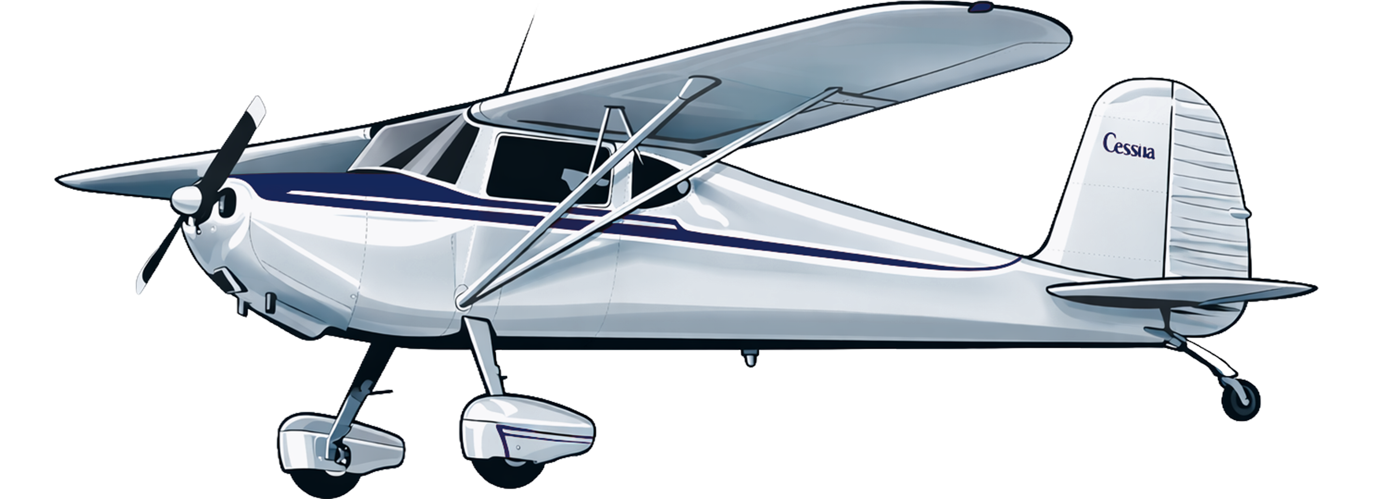 Cessna 140 · Blue